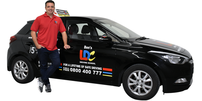 Ben Simpson's driving school car